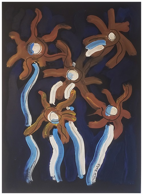 MES JARDINS IMAGINAIRES – LE HALO BLEU (29.7x42cms)