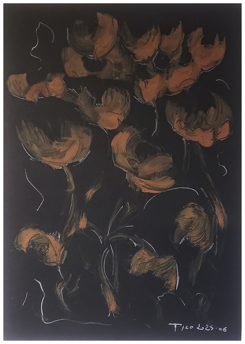 MES JARDINS IMAGINAIRES – L’EMERGENCE DES FLEURS (29.7x42cms)