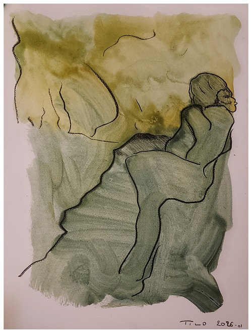 REGARDER BRULER LES HORIZONS (30x40cms)