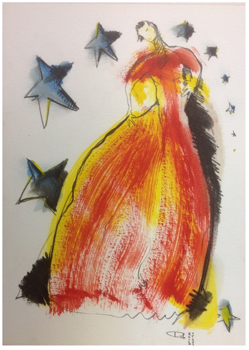 LE BAL DES ETOILES (59.4x42cms)