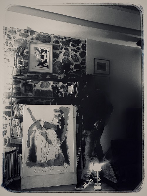 SENS DESSOUS DESSUS / L&rsquo;INSTANT OU LE CORPS CÈDE (1057x75cms)