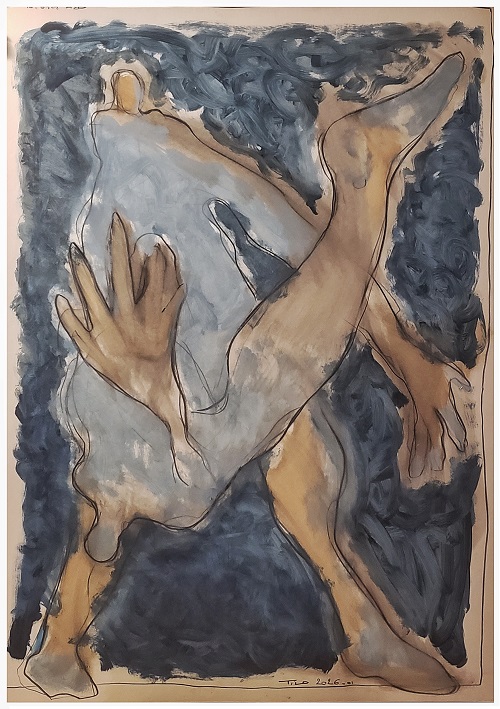 SENS DESSUS DESSOUS / LA LENTE DÉRIVE DES MEMBRES (105x75cms)