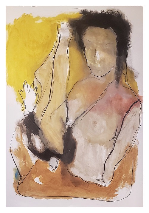 SENS DESSOUS DESSUS / LA OU LE DÉSIR S’APPUIE (105x75cms)