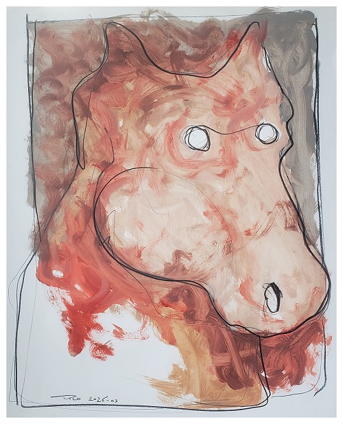 LE DÉDOUBLEMENT DE PERSONNALITÉ DU HAMSTER (50x65cms)