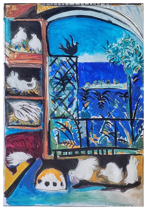 LES PIGEONS PICA-LO 07 (103x74cms)