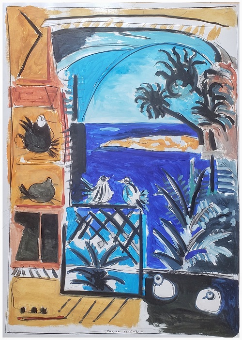 LES PIGEONS PICA-LO 03 (103x40cms)