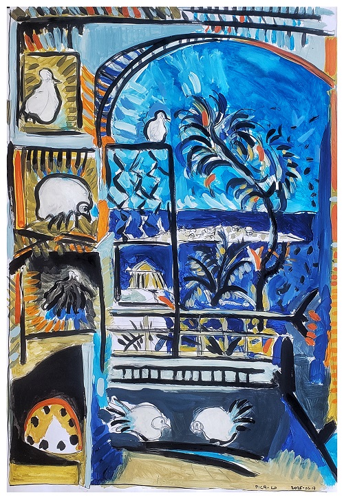 LES PIGEONS PICA-LO 08 (103x74cms)