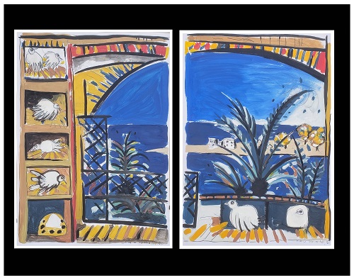 LES PIGEONS 09 & 10 (206x148cms)