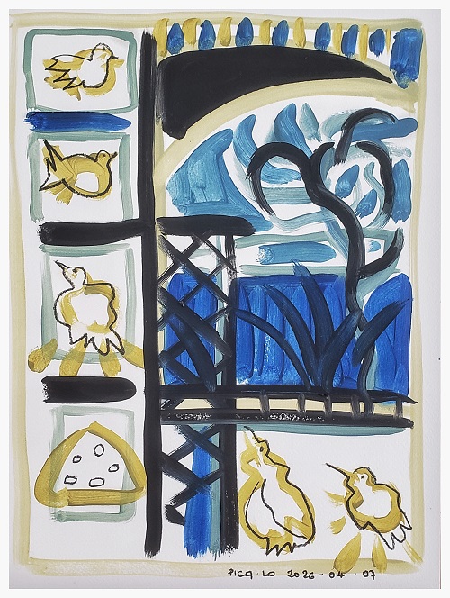 LES PIGEONS PICA-LO 11 (30x40cms)