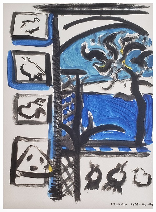 LES PIGEONS PICA-LO 12 (30x40cms)
