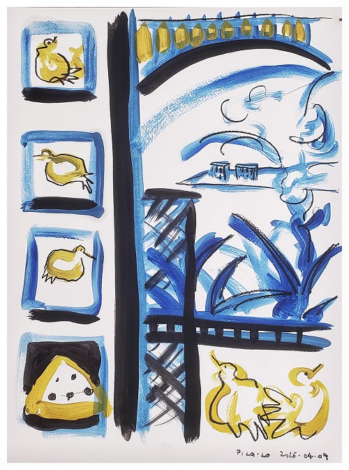 LES PIGEONS PICA-LO 13 (30x40cms)
