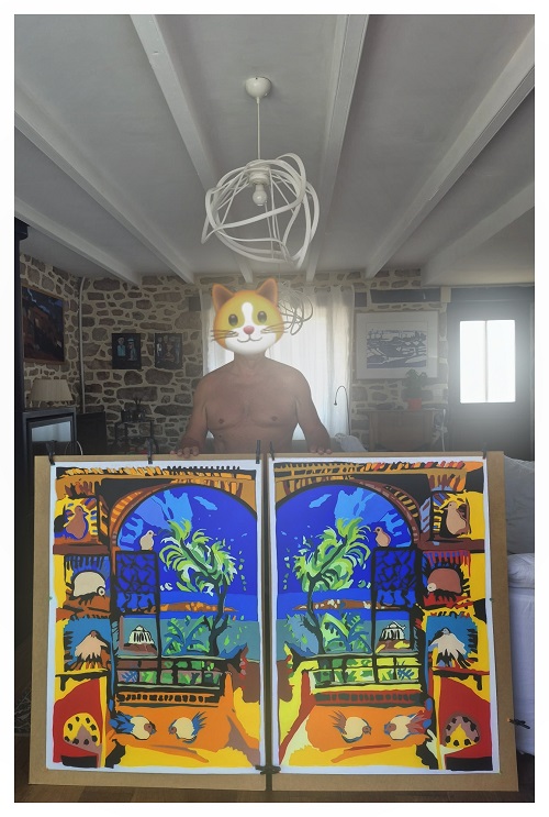 LES PIGEONS PICA-LO 15 + 16 (2x-103x74cms-)
